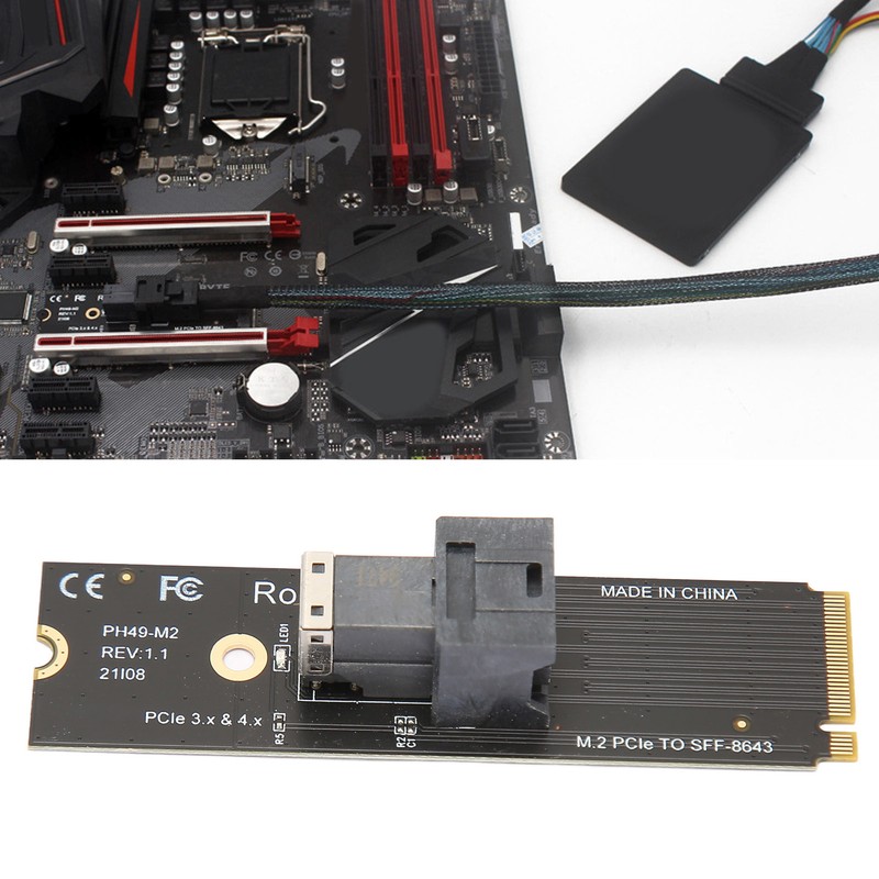 M.2 PCIE 4.0 to SFF8643 U2 Adapter M.2 NVME to