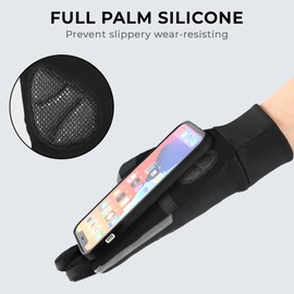 FDX Cycling Waterproof Gloves - Thermal Running Gloves for Men Women, Touchscreen Winter Mittens for Skiing, Biking, Driving, Hiking and Outdoor Sports Black-XXL