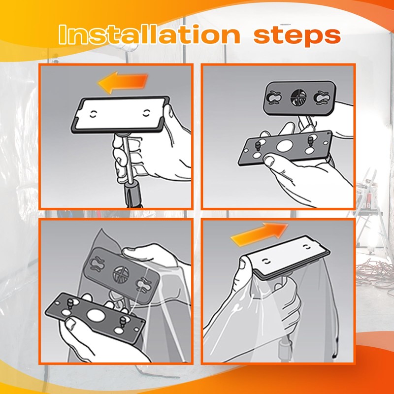 Dust Barrier Replacement Heads and Top Plates Set Fit for