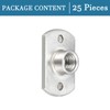 QUARKZMAN M6 Welding Nuts x 25PC Carbon Steel Weld Middle
