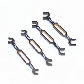 KingVal 4PCS Wrench 3.0/3.2/3.5/3.7/4.0/5.0/5.5/6.0mm Turnbuckle Nut Ball Joint Remover RC Universal Repair Tool Compatible with RC Car Boat RC Drone (Gold)