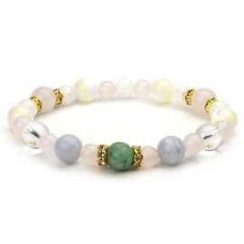 Happy Bomb Birthstone Combination Power Stone Bracelet Natural Blue Lace Quartz