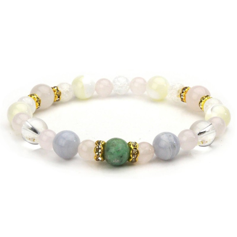 Happy Bomb Birthstone Combination Power Stone Bracelet Natural Blue Lace