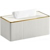 Richblue Tissue Case Tissue Box PU Leather Box Tissue Gold