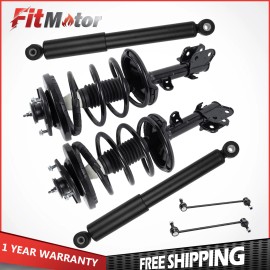 fitmotor Complete Struts w/Coil Spring Assembly Sway Bar Link For 1999-2004 Honda Odyssey