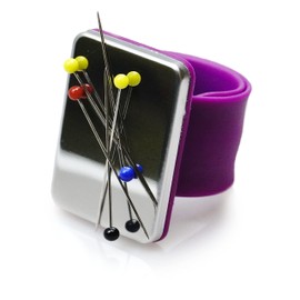 Trimz Magnetic Wrist Pin Cushion 240mm x 28mm Purple, (JMW36-PU)