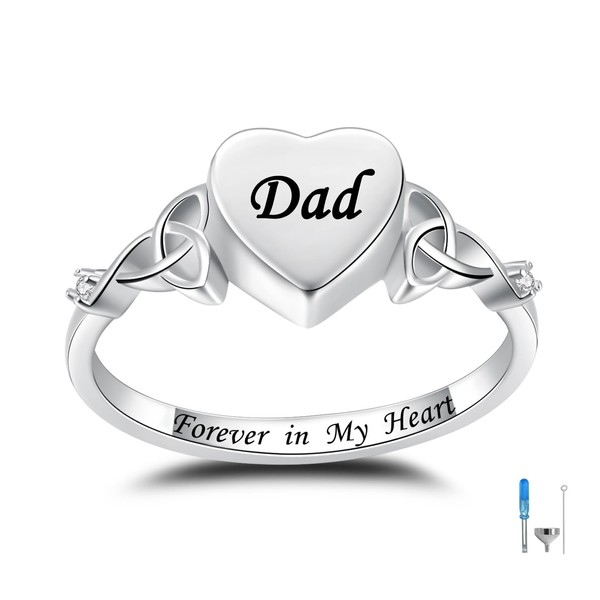 JXJL Heart Cremation Ring for Ashes: 925 Sterling Silver Forever