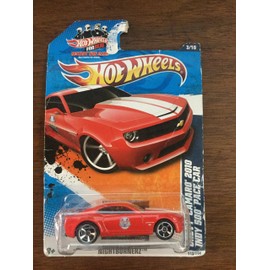 2011 HOT WHEELS NIGHTBURNERZ 3/10 RED CHEVY CAMARO 2010 INDY 500 PACE CAR 113/244