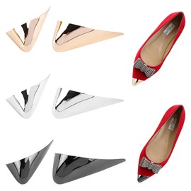 AUEAR, 3 Pairs Metal Shoes Pointed Protector Triangle High Heel Toe Caps Pumps Head Covers for Shoe Protection Repair Accessories