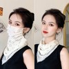 Dust-blocking Scarf Chiffon Mask Floral Pattern Sunshade D-TYPE 3ea