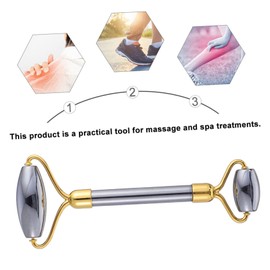 Ipetboom Double- Roller Massage Tool for Skin Tightening Puffiness Reduction and Wrinkle Improvement Facial Kit Gold for Enhanced Absorption of Creams