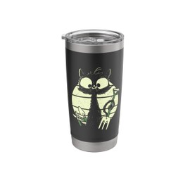 Gardener Cat Gardening Cat Cute Kitten with Digging Fork Stainless Steel Insulated Tumbler