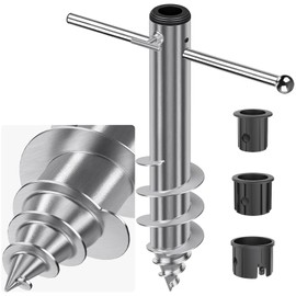 Dolibest Beach Umbrella Sand Anchor, Heavy-Duty Steel Beach Umbrella Holder with 3 Sleeves (Fits 1-2" Poles), Windproof Beach Umbrella Stake, Fully Welded Spiral Base Design for Ultimate Stability