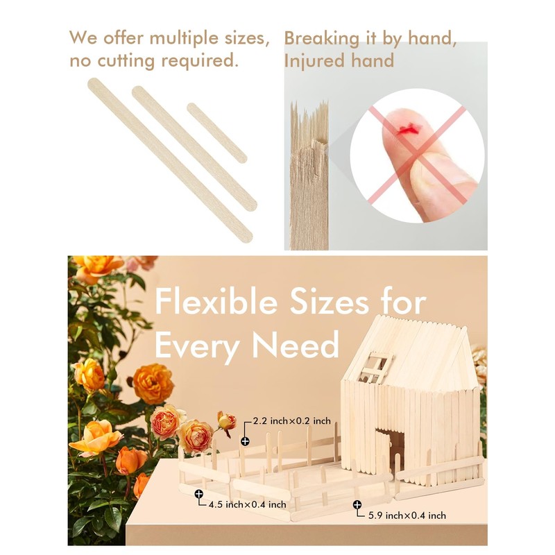 Popsicle Sticks for Crafts Ice Cream Sticks Craft Sticks Bulk