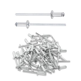 Blind Rivets Aluminum Blind Rivets Aluminum Set of 100 M2.4 M3 M3.2 M4 M4.8 Pressure Resistant Corrosion Resistant Aluminum Open Rivets Open Rivets Dome Open End Rivets Mechanical Aluminum (M3*6mm)