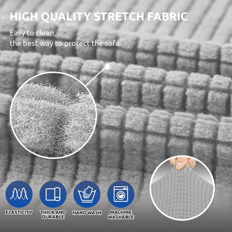 KEKUOU Stretch Loveseat Sofa Cover Slipcover,Couch Covers for 2 Cushion