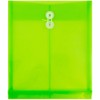 JAM PAPER Plastic Envelopes with Button & String Tie Closure