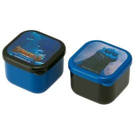 スケーター(Skater) 弁当箱 抗菌 ミニ シール容器 四角 保存 容器 小 130ml 2個セット ゴジラ 2004 MO1WAG-A