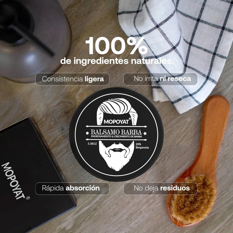Mopoyat Tratamiento Barba Bigote Estimula Crecimiento Lavanda