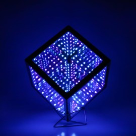Heepulor Infinity Hyper Cube LED Light LED Controller with Stand, Controller Built-in 10 Mode Children Lamp - Cool & Creative Multicolor Decorative Mirror Art Desk Night Light (3.5 Inches)