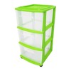 Homz Plastic 3 Drawer Medium Home Storage Container, Clear Drawers