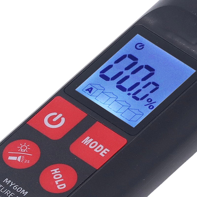 MY60M Moisture Meter LCD Screen Display Moisture Detector for Wood