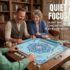 Blue Mahjong Mat for Table 3 Layer Thickened Non-Slip Noise