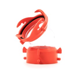 Camco RhinoFLEX Clear 45-Degree Camper/RV Sewer Hose Swivel Fitting - Features a Swivel Lug Fitting & a 4-Prong Bayonet Fitting - Made of Heavy-Duty Resin (39847)