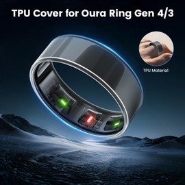 sylacor Ring Cover Compatible with Oura Ring Gen 4/Oura Gen 3, Durable Scratch-Resistant TPU Protecter for Women Men for Gym and Working Out (Clear+Clear+Clear, Size 9)