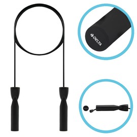 delta spor Rulmanlı Uzunluğu Ayarlanabilir Siyah Atlama İpi Atlama İpi Unisex, Çok Renkli, Tek Beden, S, M, L veya XL