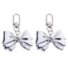 Yreamont 2PCS Silver Bowknot Keychain for Women Girls, Unique Design