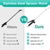 Universal Sprayer Wand, 29 Inches, Stainless Steel, Shut Off Valve
