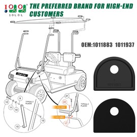 10L0L Golf Cart Front Top Strut Mount Pads with Stainless Steel Screws Kit, Fit for Club Car DS