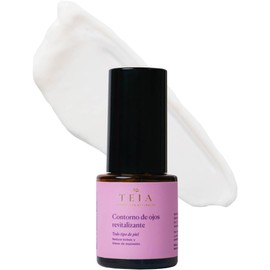 TEIA COSMETICOS Contorno de Ojos Revitalizante, Fórmula 99.1% Natural con Pepino, Aguacate y Rosa Mosqueta, Hidrata y Suaviza, Reduce Bolsas y Líneas de Expresión