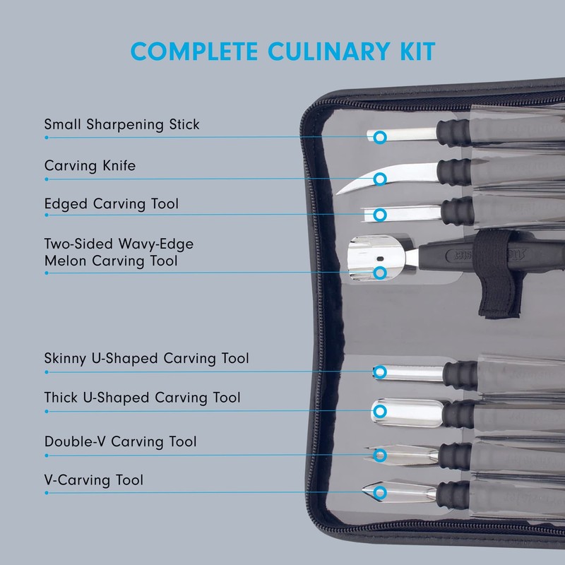 Messermeister 9-Piece Garnishing Tool Set - Most-Used Fruit, Vegetable, Garnishing