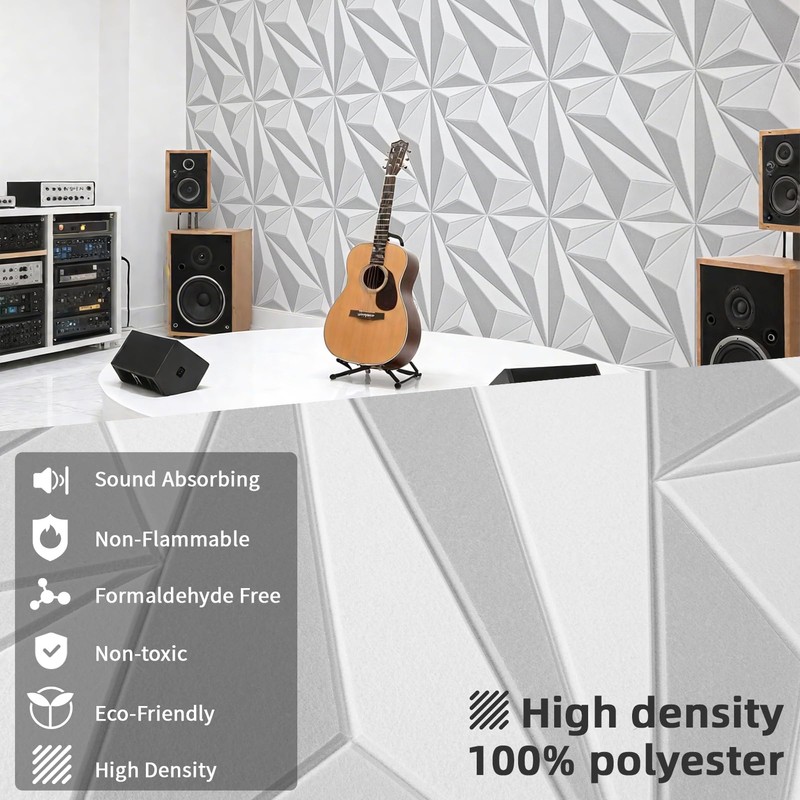Art3dwallpanels 24" X 24" Acoustic Panels 6 Pack Soundproof Wall