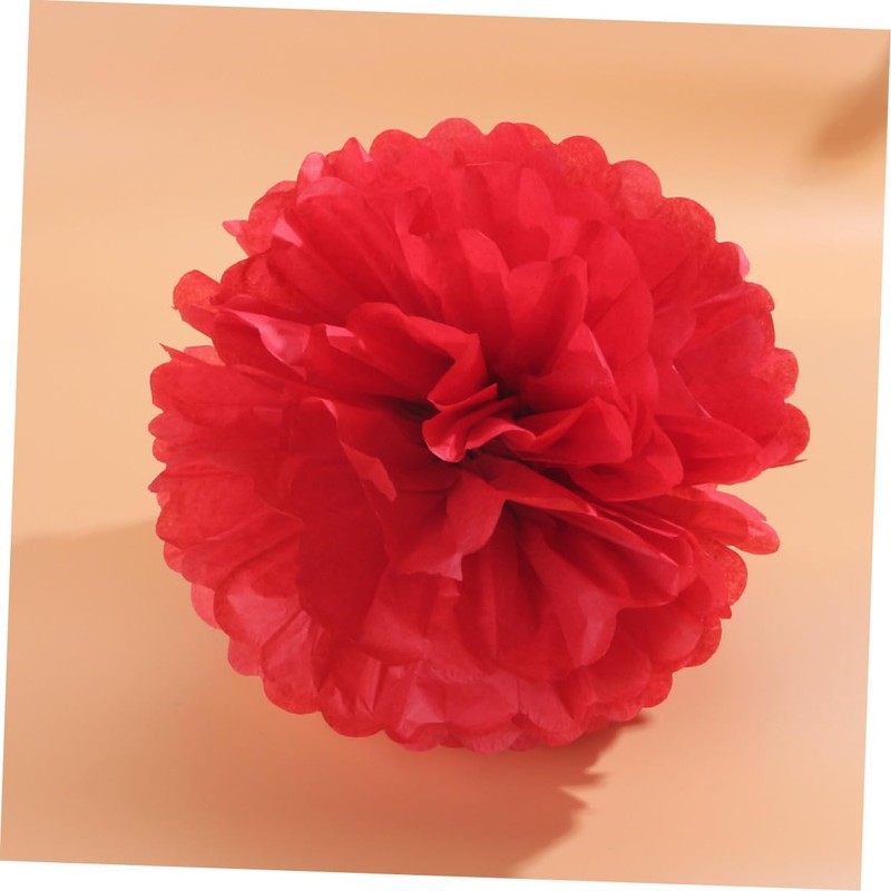 EXCEART 12pcs Tissue Paper Flower Pom Pom Hanging Decorative Honeycomb