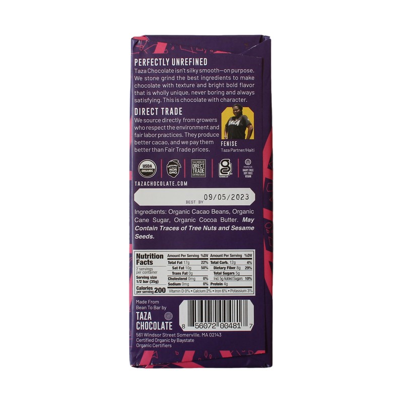 Taza Chocolate Organic Seriously Good Dark Chocolate Bar Variety Pack