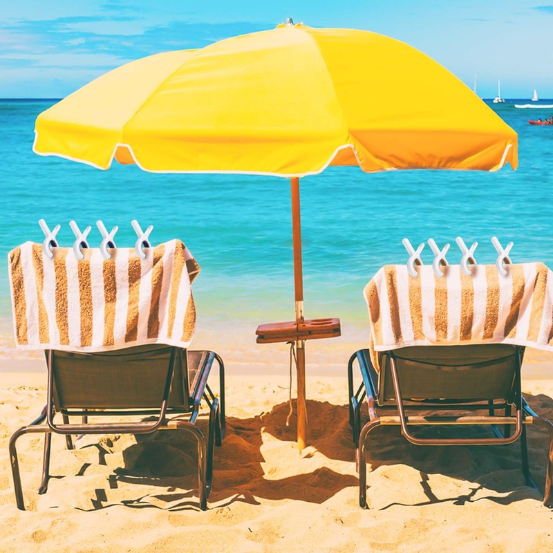 Beach Towel Clips, 12 pcs Towel Clips for Sun Loungers
