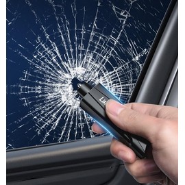 Window Breaker Seatbelt Cutter,Mini Glass Breaker, 3 Pack Car Escape Tool for Land and Underwater,Keychain Car Emergency Tool (Multiple colors, 14 * 2.5CM)