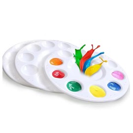 3pcs Paint Tray Palettes - Plastic Paint Pallets for Kids or Students to Paints on School Project or Art Class