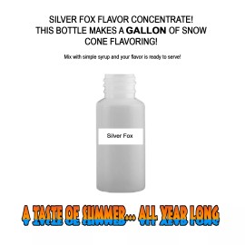 Summer Snow Entertainment SILVER FOX MIX SNOW CONE/SHAVED ICE FLAVOR CONCENTRATE MAKES 1 GALLON