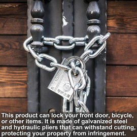80cm Bicycle Chain Lock, Durable Padlock and Chain, Security Chain Lock, Premium Gate Chain, for Fence Gate Bicycle Cycle Security Lock Motorcycle