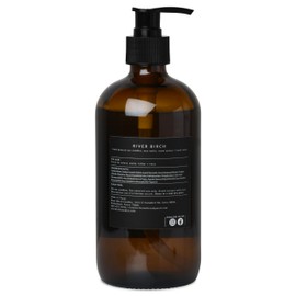 River Birch Christmas Scented Natural Hand Soap - Handmade Hand Soap - Moisturizing Hand Wash with Amber Dispenser - Luxury Scented Hydrating Hand Soap - Vegan and Non Toxic - 16 Fl Oz