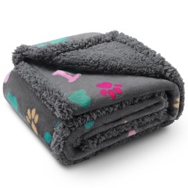 Luciphia Waterproof Pet Blankets for Couch Sofa Bed Cover Liquid Pee Proof Washable Soft Fluffy Large Dog Blanket Reversible Furniture Protection Grey Bone Thicken Large（65" x 57"）