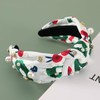 Gmmidea Floral Knotted Headbands for Women Girls Spring Summer Pearl