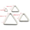 Bluemoona 25 Pcs - 19mm 3/4" Triangles Rings for Belt