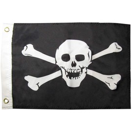 American Wholesale Superstore 12x18 Skull & Crossbones 12"x18" Premium Quality Fade Resistant Motorcycle Boat Flag Grommets