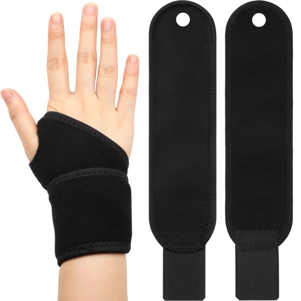 Adjustable Wrist Support, Breathable Wrist Support Strap for Sports Protection, Hand Support in One Size for Men, Women and Children, Left or Right Hand (Black)