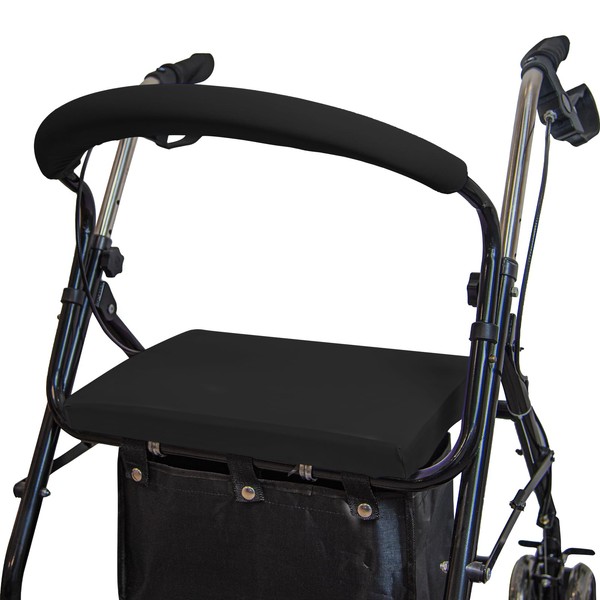 Rollator Walker Seat and Backrest Rollbar Covers Set Adjustable Patterns Walker Cover Accessories for Walker Rollator
